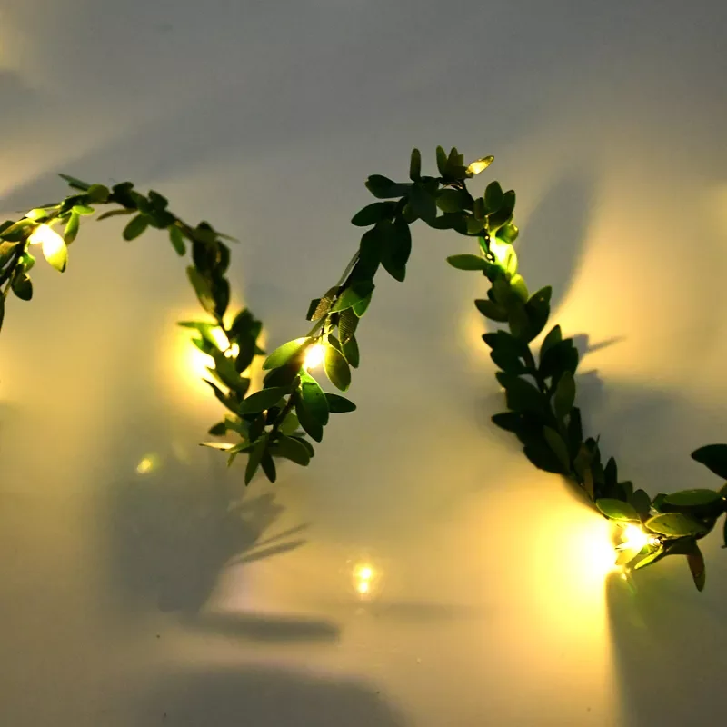 

2022 Lights Artificial Leaf Vine for Christmas Home Wedding Birthday Party Decorations