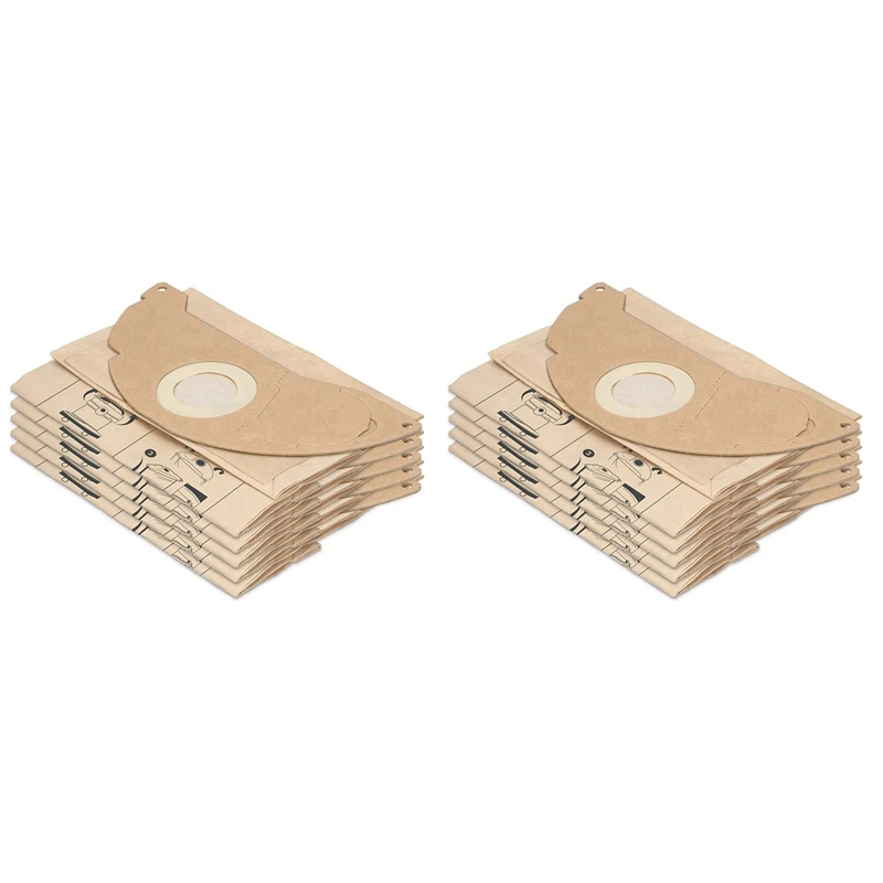 

20 упаковок мешков для пылесоса, совместимых с Karcher WD2, MV2, заменяет Karcher 6,904-322,0