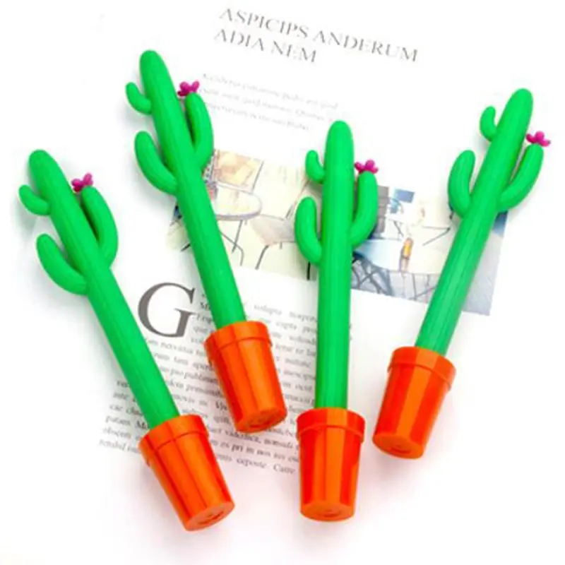 

1pc Cute Kawaii Cactus Potted Plant Gel Pen Office School Supplies Stationery