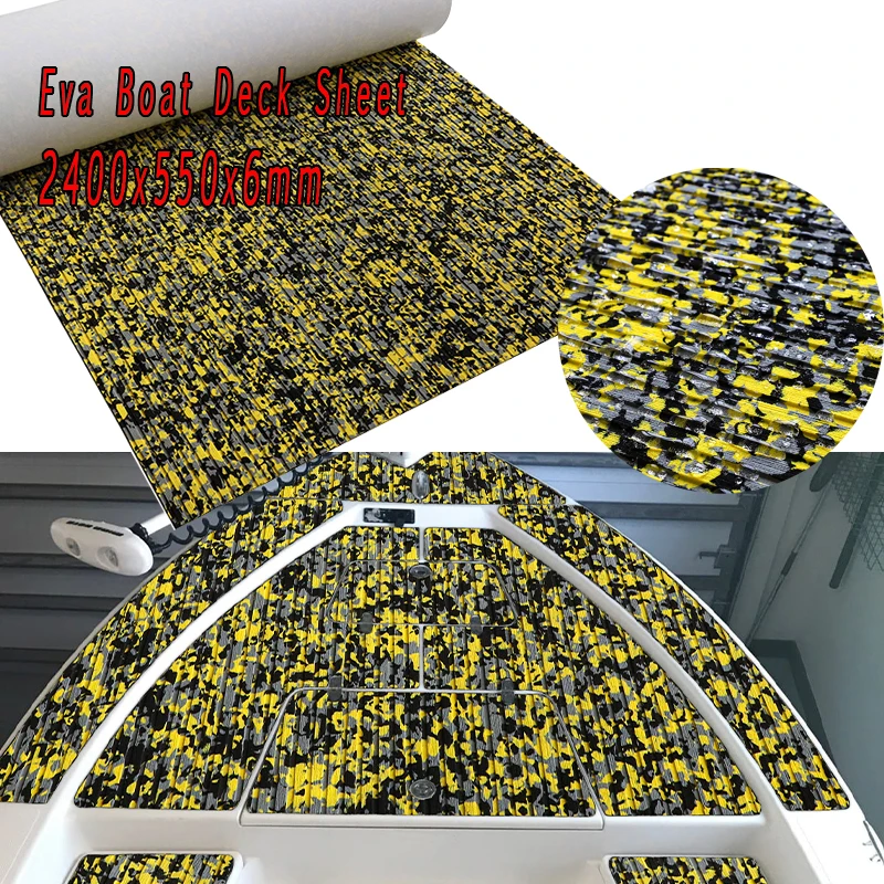 

2400*550*6 мм Eva пенопластовый напольный коврик для Гидроциклов, Противоскользящий коврик для тяги, Каяка, автофургона, самоклеящиеся аксессуар...