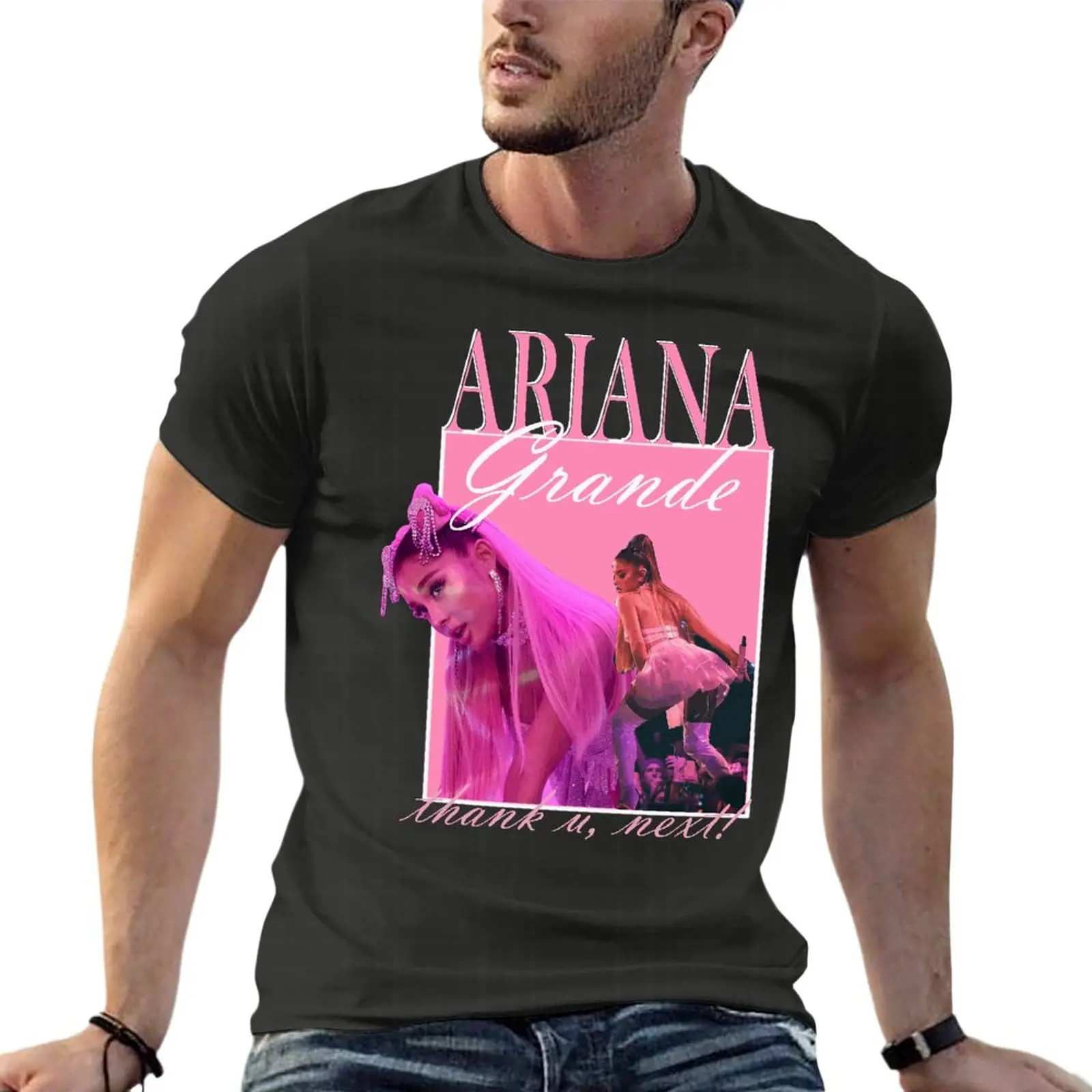 

Ariana Grande Thank U Next Sweetener World Tour Oversize T-Shirts Summer Mens Clothing Short Sleeve Streetwear Plus Size Top Tee