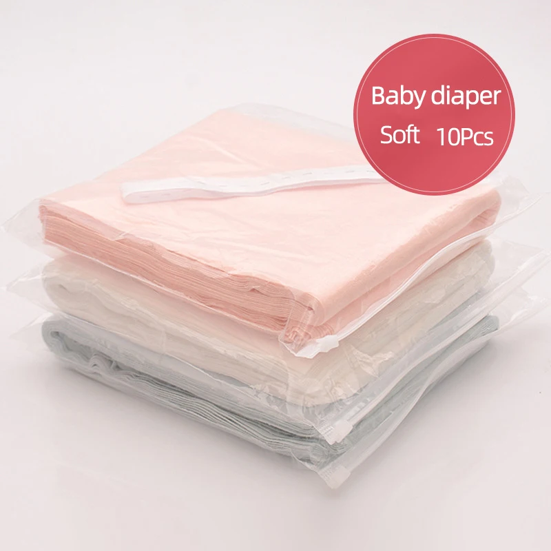 10pcs 100% Cotton Baby Gauze Diapers For Newborn Baby Nappy Changing 40x45cm Washable Soft Baby Diapers Urinal pad