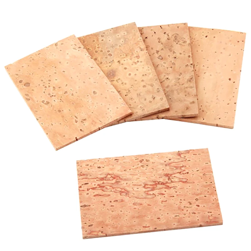 50Pcs Saxophone Neck Cork Sheet 2Mm Soprano Tenor Alto Clarinet Joint Natural Kit