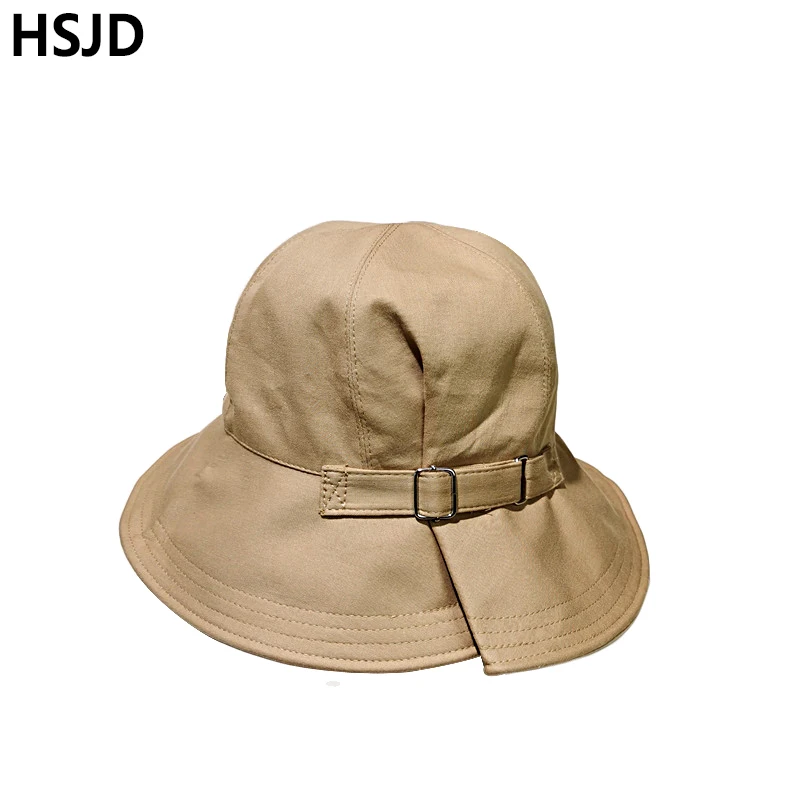 

Elegant Female Blet Bucket Hat Summer Fashion Solid Wrinkle Dome Top Wide Brim Foldable Sun Hats Women PLEATED Fisherman Hat
