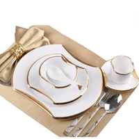 creative luxury plate sets modern trays decor round salad bowl european dinner dinnerware set steak restaurant kitchen tableware