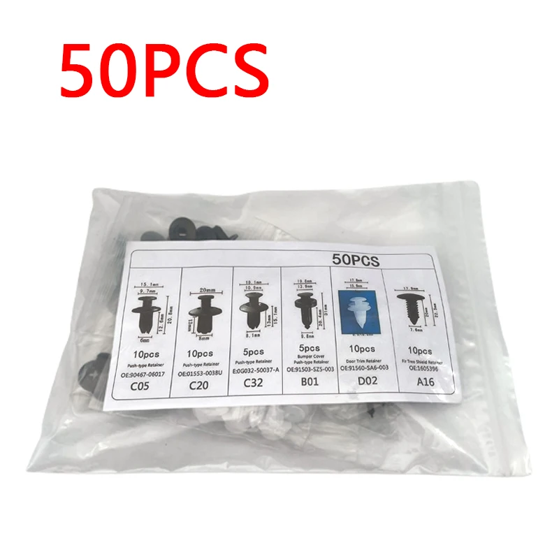 

50/100/190 Шт. Зажимы Для Автомобильного Бампера, Пластиковые Крепежные Детали, Крепежные Детали Для Кузова Автомобиля