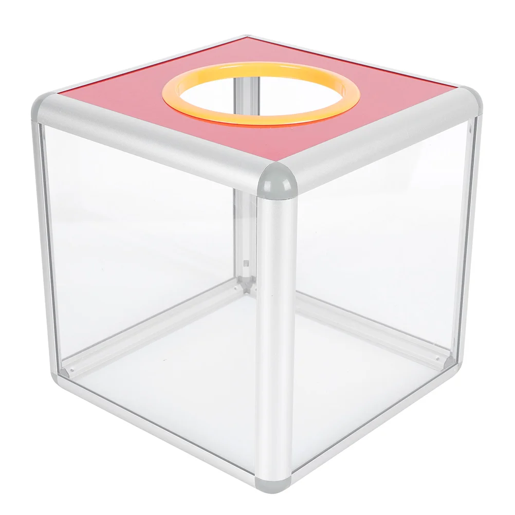 

Lottery Acrylic Box Meeting Ballot Cubic Raffle Donation Supply Transparent Multi-function