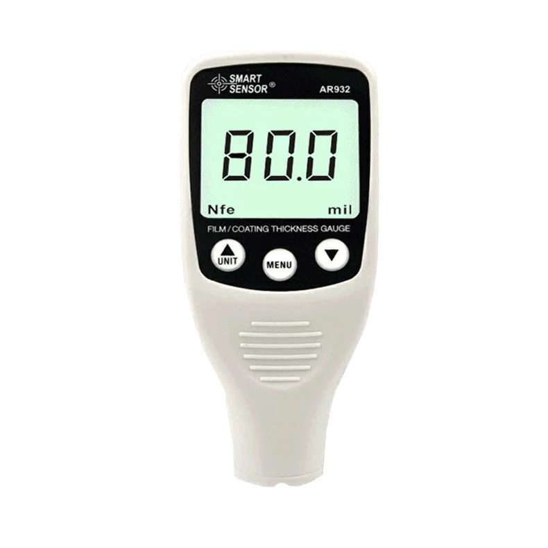 

Толщиномер для композитного покрытия Sima AR932, железо и алюминий, двухцелевый тестер толщины лакокрасочной пленки с алюминиевым покрытием, ga