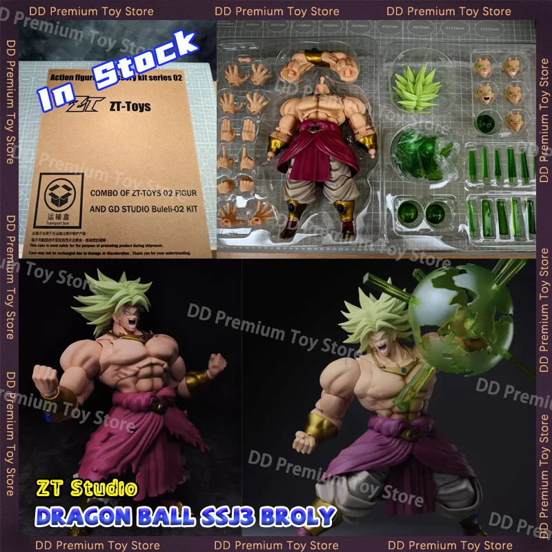 Фото В наличии: Фигурка ZT Studio Dragon Ball SSJ3 Broly, SHF, большая, с эффектами спецэффектов, набор аксессуаров, модель-игрушка №1