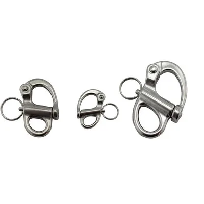 

Серебряный зажим с фиксированным глазом с кольцом для парусника из нержавеющей стали 316, фиксированная анкерная Скоба для снаряжения
