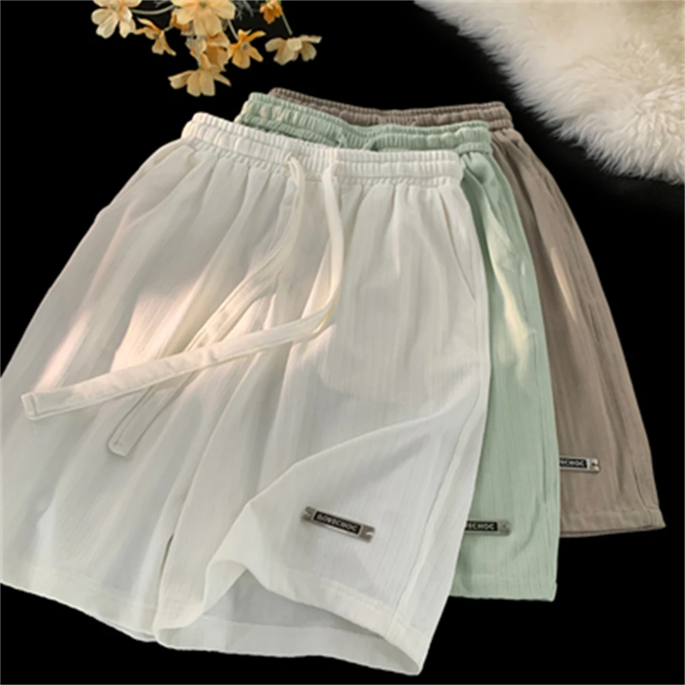 Leisure Sports Shorts Women's Summer 2023 New Straight Tube Loose Relaxed Commuter Slim Wide Leg Capris