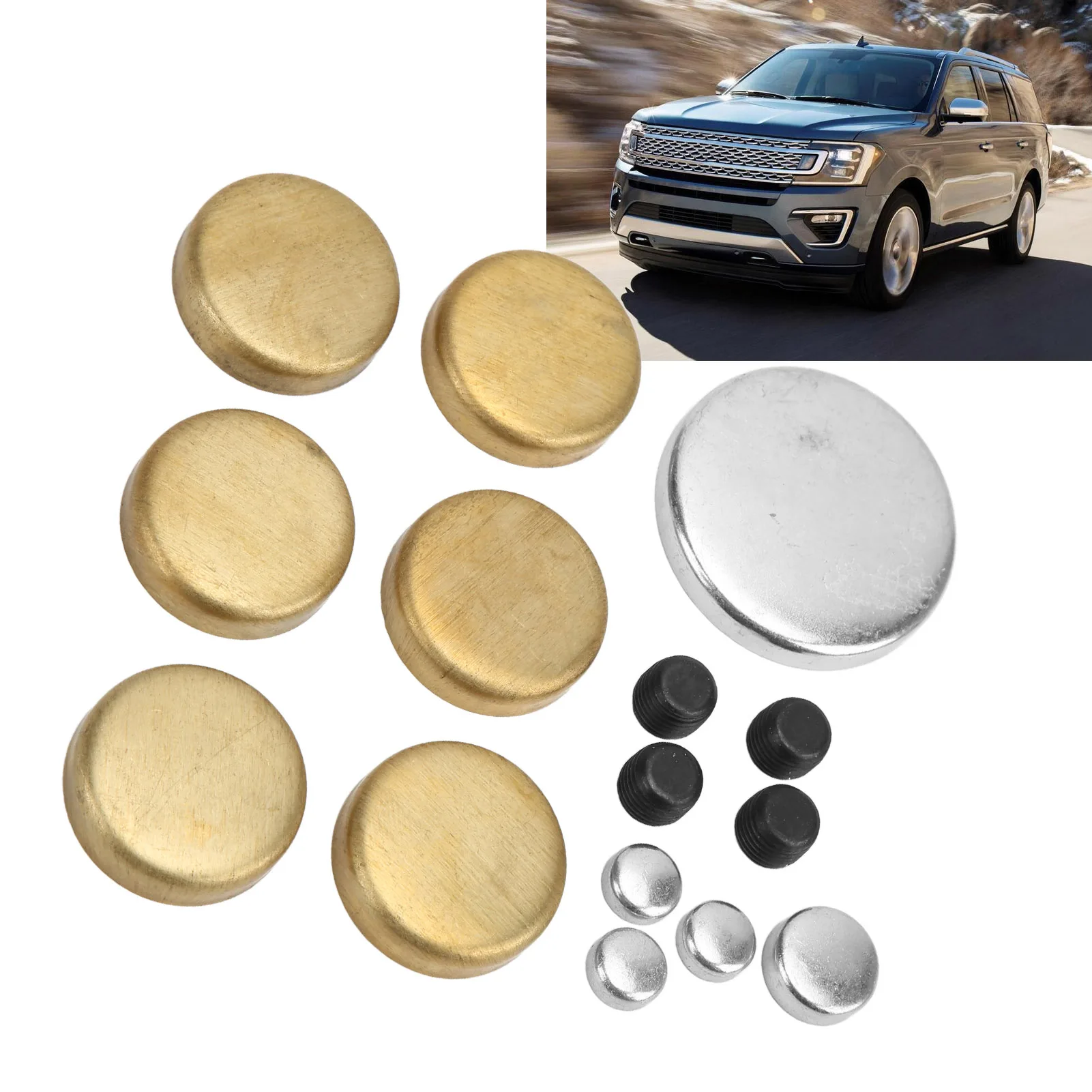 ZK20 Brass Freeze Plug Kit MPE‑108BR Replacement for Ford Small Block 255ci 260ci 289ci 302ci 351ci