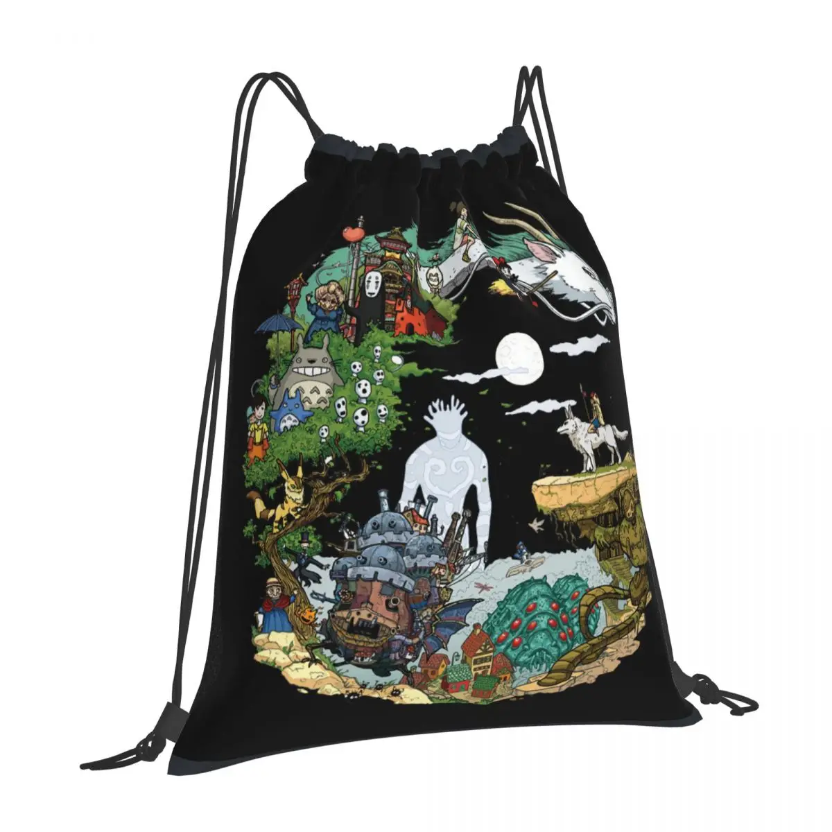 

Totoro Case Studio Ghibli Miyazaki Hayao Anime Spirit Women Men Designing Cartoon Drawstring Bags Travel Bag Schoolbag