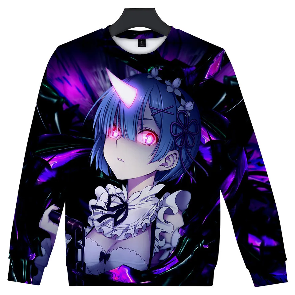

Re Zero 3D Hoodie Pullover Pullover Sweatshirt for Men Women Kids Girls Clothing Clothes Rem and Ram Japanese Anime 3