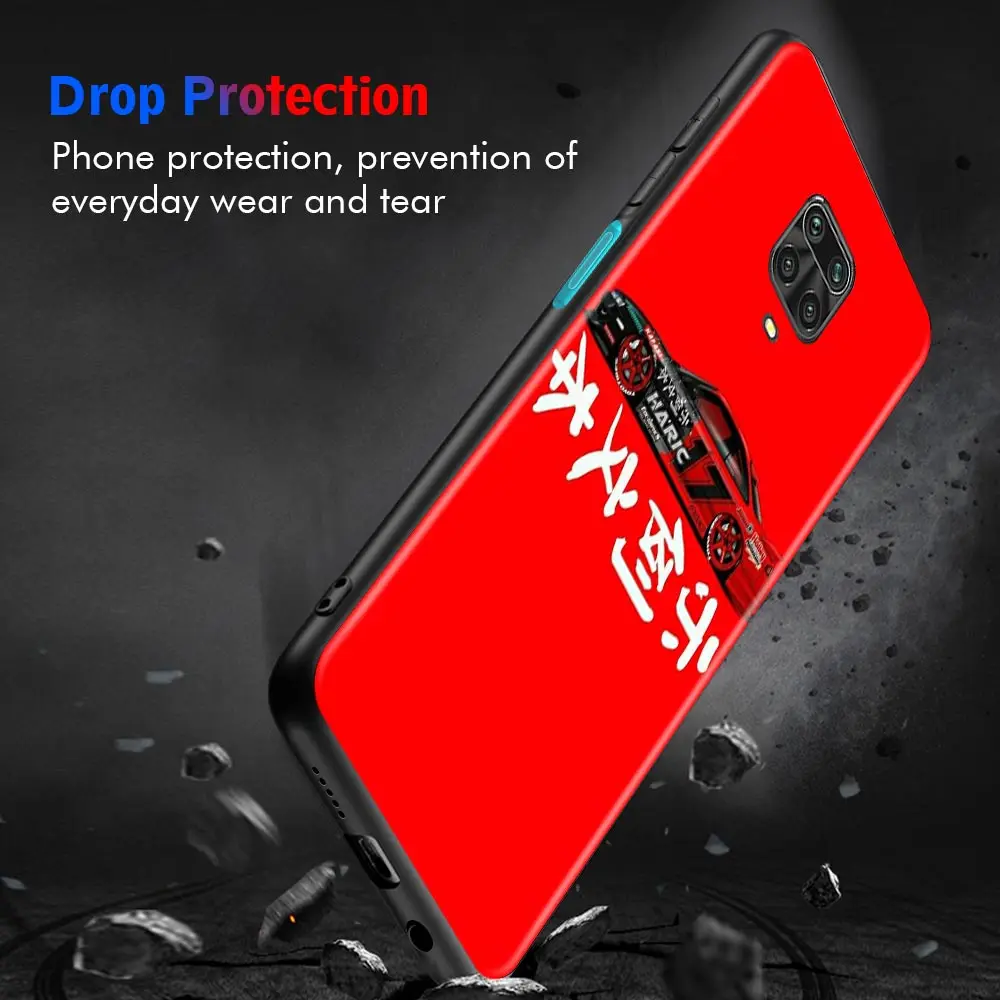 Чехол для Xiaomi Redmi Note 11 10Pro Max Capa note 9S 9 8 Pro 9T 8T 7 Funda redmi 10 k40 9C 9A Caso JDM Sport Car GTR EVO |