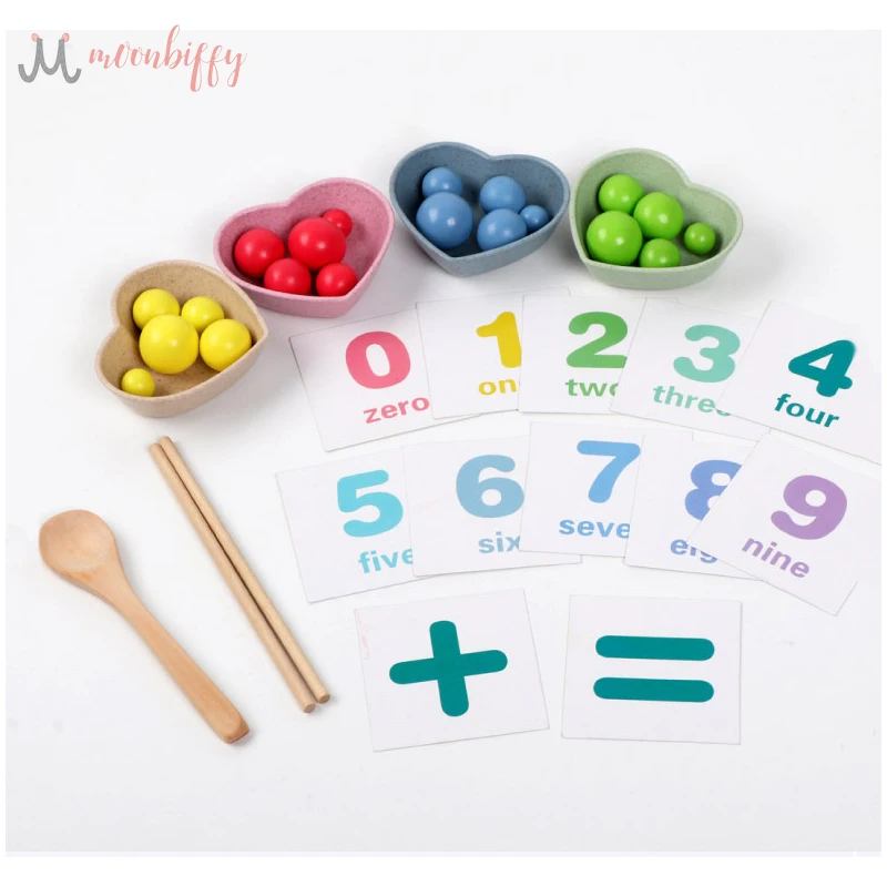 

Early Educational Toys Wood Math Toy Kids Clip Beads Multi-functional Learning Gift for Kid Montessori Educational Wooden Toys