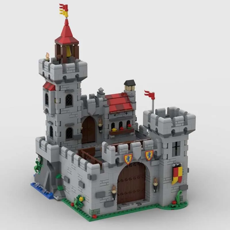 Фото Игрушка из строительных блоков MOC, устойчивая модель средневекового леса, 427 шт., креативная сборка, подарок на фестиваль игрушек №4