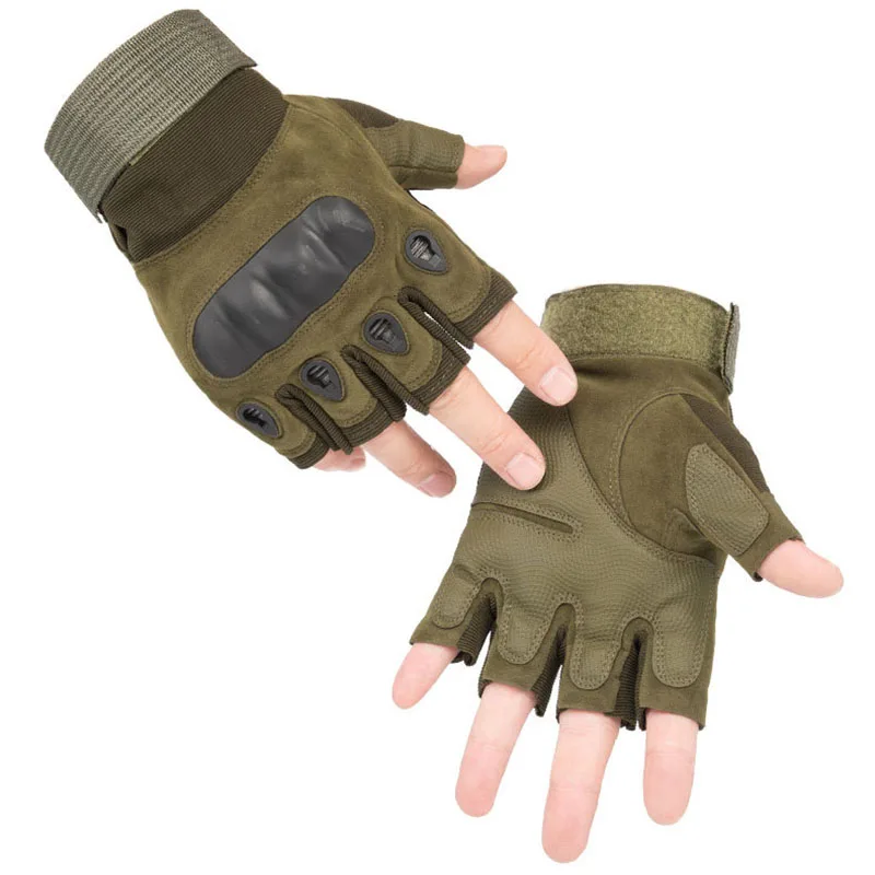 

Tactical Gloves Four Seasons Men's Motorcycle Bicycle Half Finger Wear-resistant Non-slip Riding Gloves
