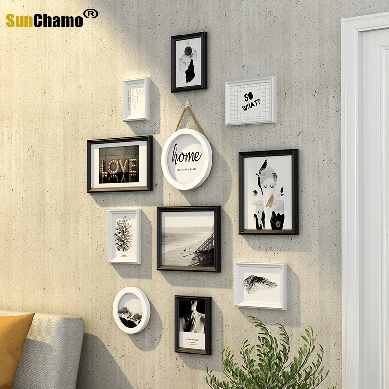 

Вертикальное фото Sunchamo, настенное украшение для дома и офиса, простое современное фото для крыльца, креативное сочетание отверстий бесплат...