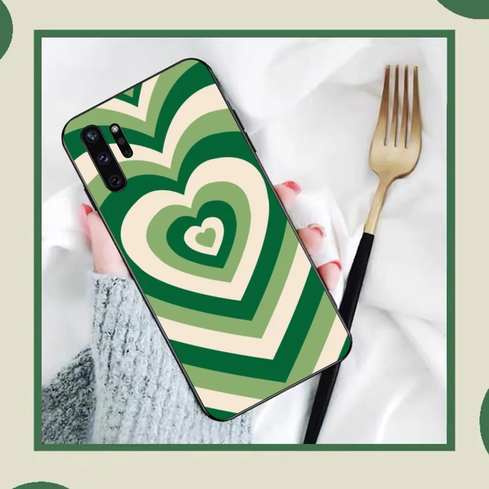 Fashion Purple Heart Swirl Circle Phone Case For Samsung Note 8 9 10 20 Pro Plus Lite M 11 30 21 31 51 A 22 42 02 03