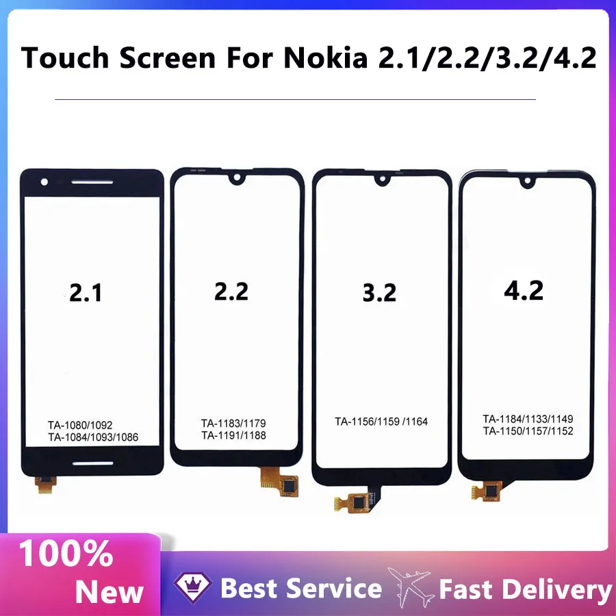 Высококачественный дигитайзер сенсорного экрана телефона Nokia 4 2/3 2/2 1 сенсорная