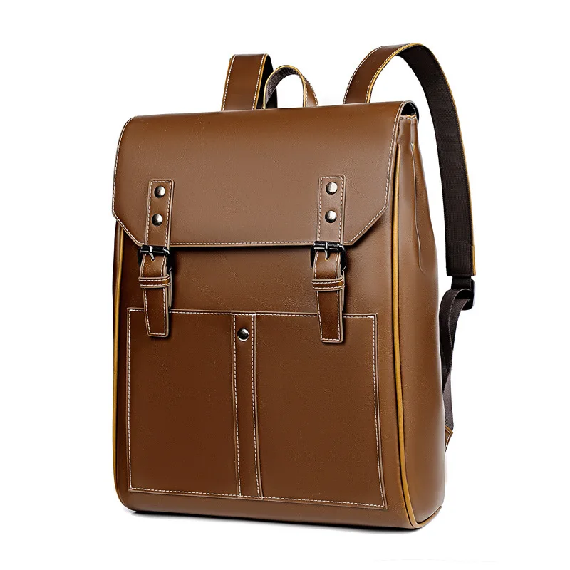 

Men's Backpacks 15.6 Inch Laptop Backpack for Men 2022 Luxury Large Leather Business Man School Travel Waterproof Male Rucksack