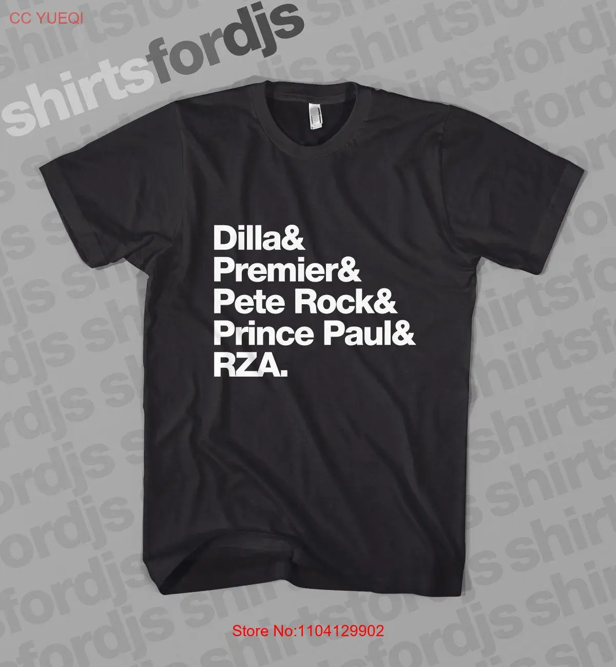 J Dilla Premier Pete Rock Prince Paul RZA рубашка Helvetica шрифт ЧЕРНАЯ Т Хип-Хоп DJ Рэп Хлопок с