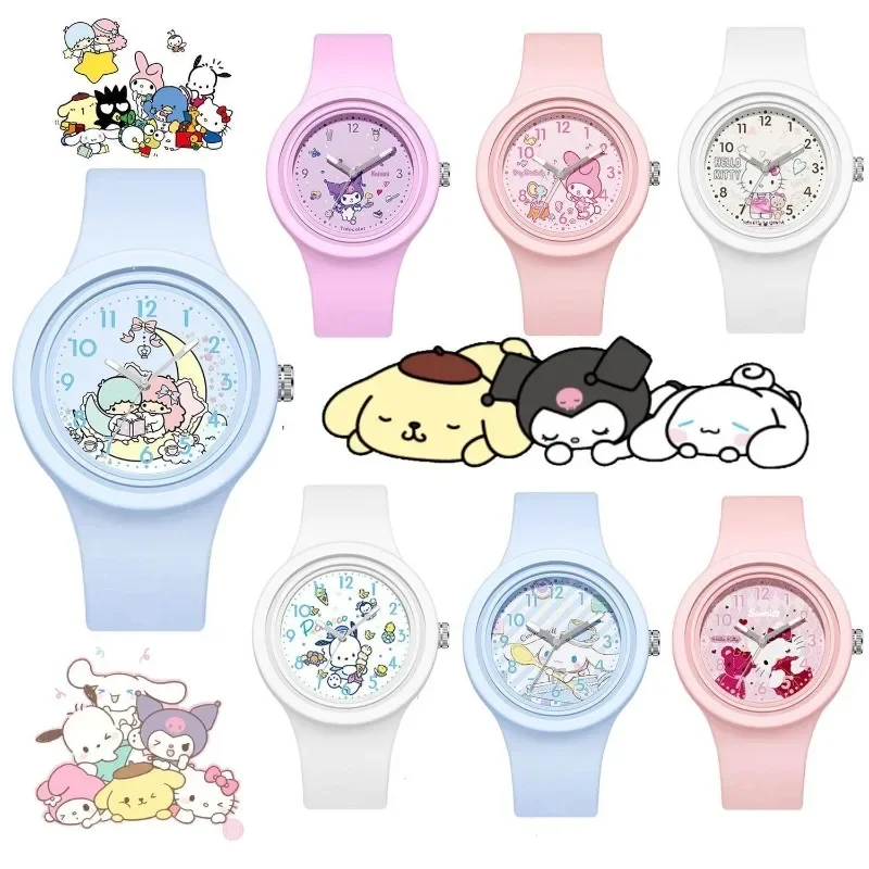 Sanrio Kuromi Melody Cinnamoroll Pochacco часы водонепроницаемые детские мультфильм детский