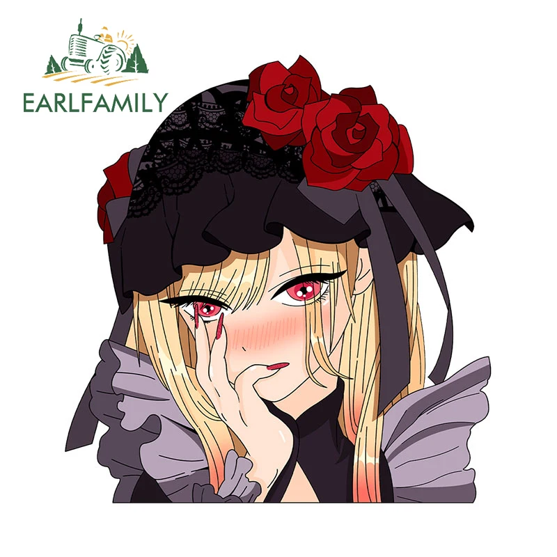 EARLFAMILY 13cm x 12.3cm Car Stickers for My Dress-Up Darling MARIN KITAGAWA Laptop Vinyl Accessoires Decal Motorcycle Decor - купить по