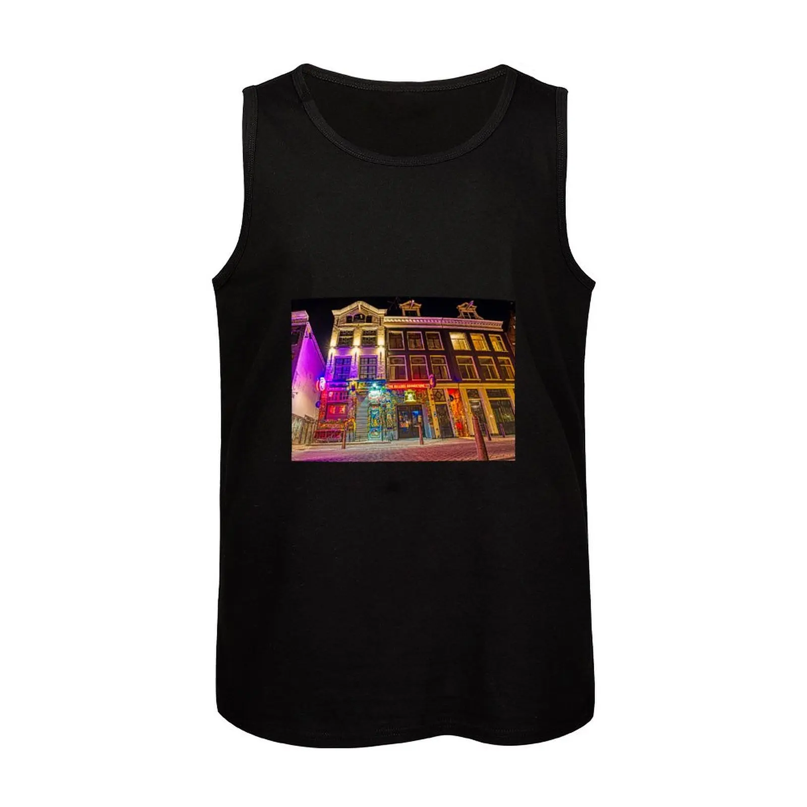 Фото Бульдог красный свет район Амстердам майка милые топы японская футболка спортивная одежда №4