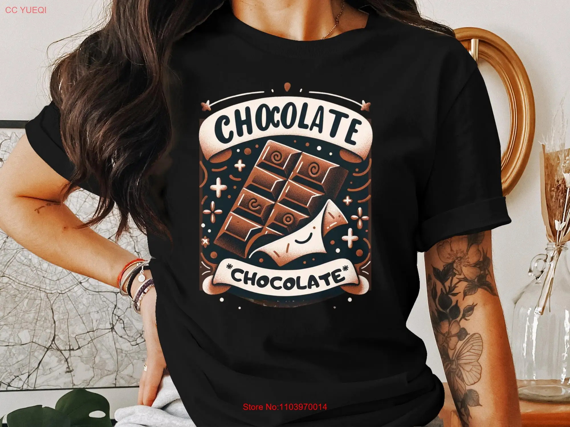 Футболка Chocolate Lover Funny Bar Sweet Tooth идеально подходит для энтузиастов повседневная