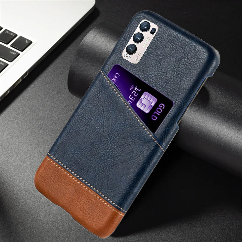 Фото Роскошный чехол для OPPO Find X3 Neo, чехол с слотом для карты, чехол из искусственной кожи со смешанным сращиванием для OPPO Find X3 Neo 5G 6,55 дюйма Capa Fin X3 X 3 №1
