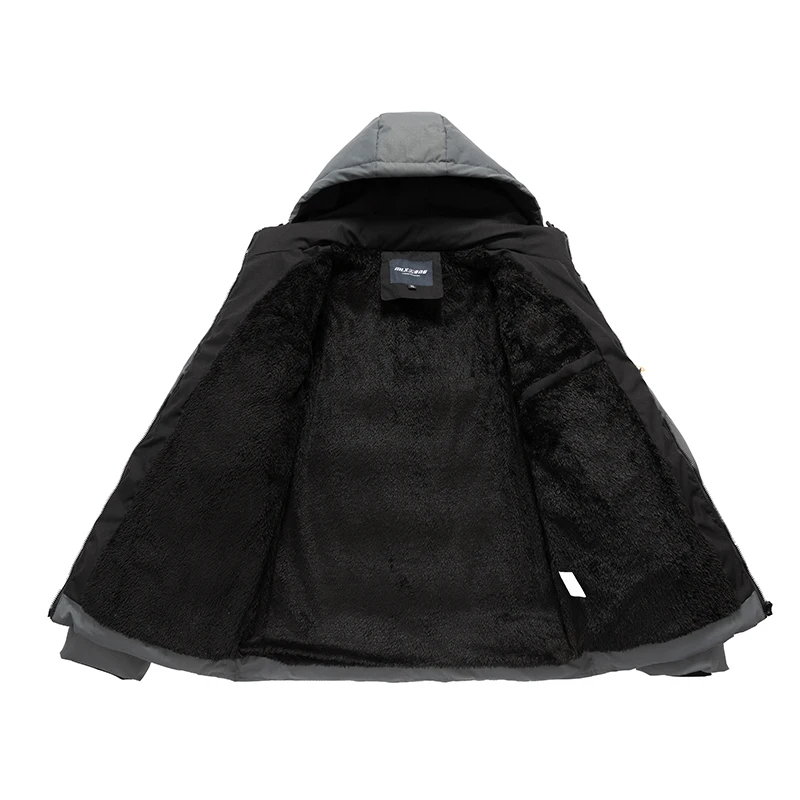 VARSANOL Fashion Parkas Jacket for Men Winter Hooded Zipper New Jackets Coats Man Polyester Thick Male Clothing Jackets Outdoor