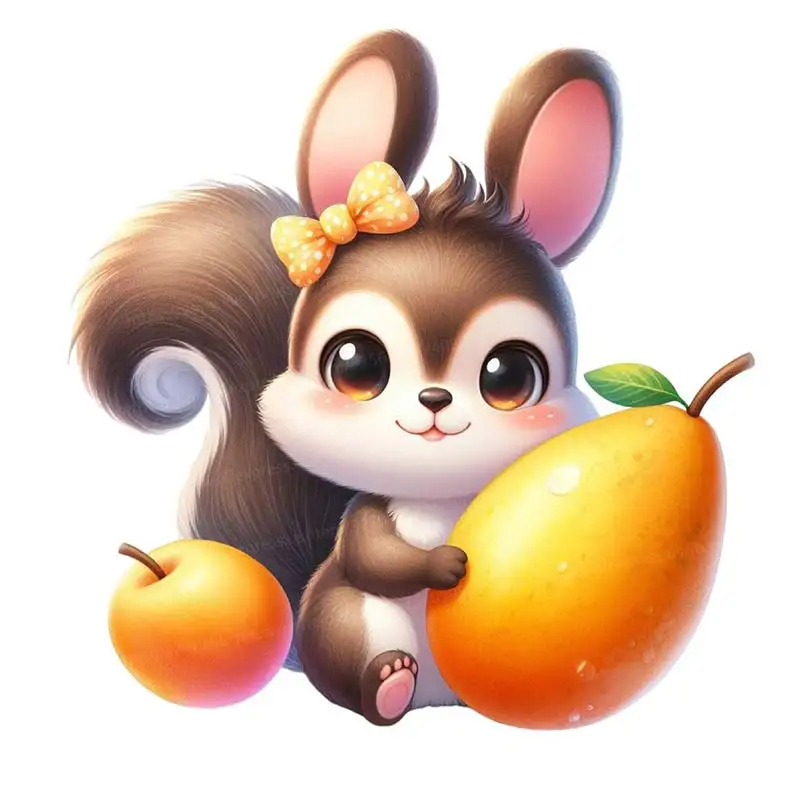 

Настенная наклейка ПВХ Cute Watercolor Squirrel