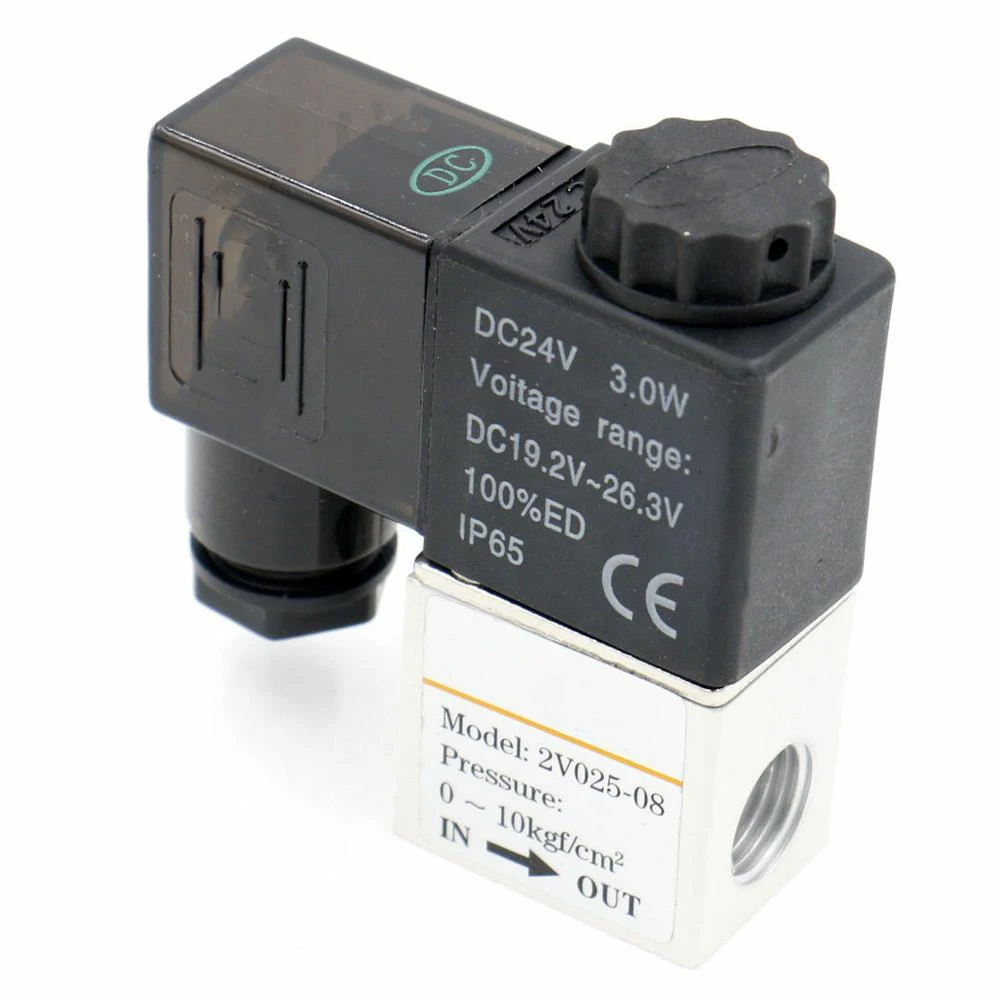 2V025-08 2-портовый 2Pos 1/4 "Электрический шестигранный пневматический клапан с