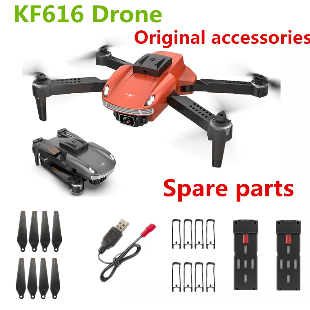 KF616  Drone Spare Battery Flight 8 Minut DKF616 Quadcopter Drones USB Cable Propeller Maple Leaf