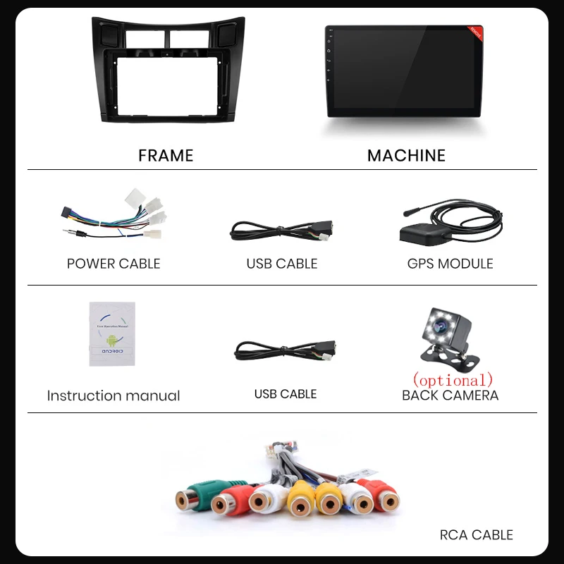 $552.00 2G+32G Car Multimedia Player for Toyota Yaris 2007 Radio Fascia Car Radio 2005 - 2012 Android GPS Navigator 2 Din