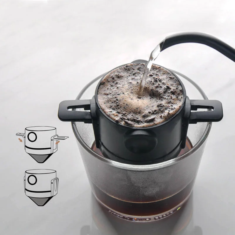 

Кружка кофейная чашка из нержавеющей стали капельный держатель для чая многоразовый чайник кофейник набор для кафе фильтр для кофе 304