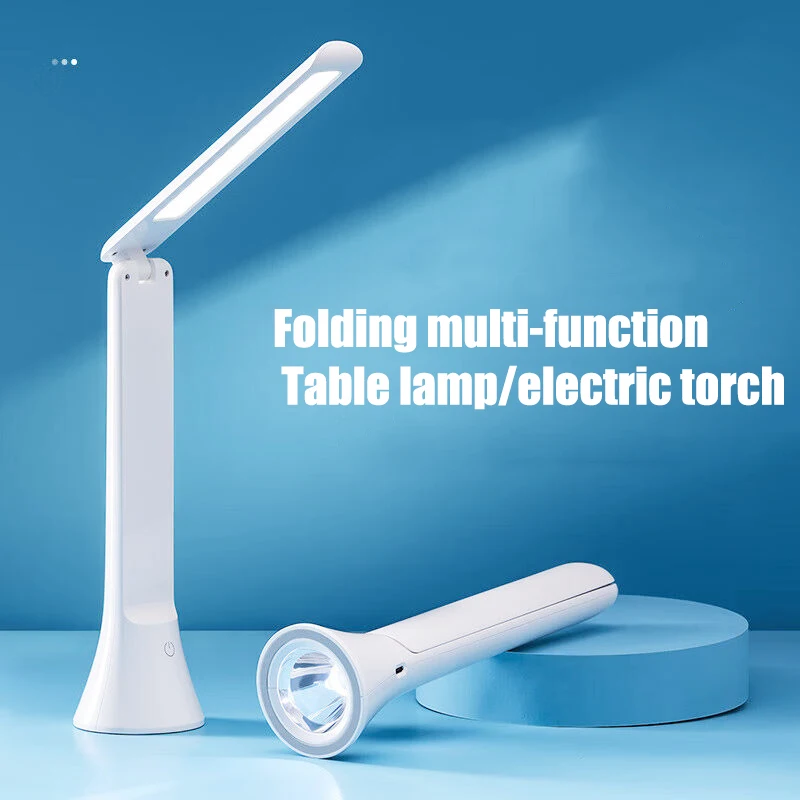 

Led Dimming Table Lamp Foldable Usb Rechargeable Eye Protection Reading Table Lamp Outdoor Portable Flashlight Camping Lamp