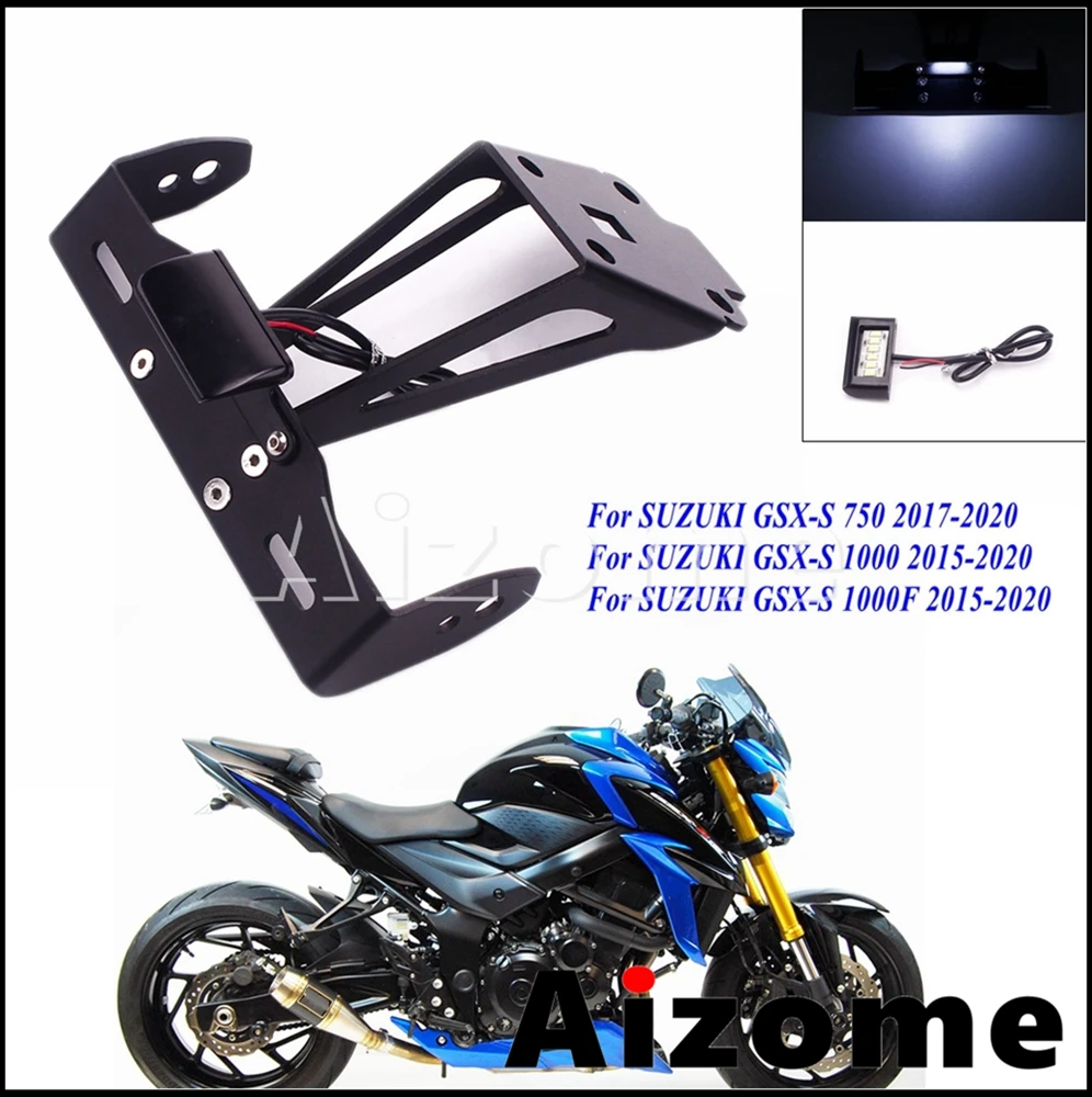 

Задний кронштейн для мотоцикла с ЧПУ для SUZUKI GSX-S 750, 1000, 1000F 2015-2020, задний светодиодный фонарь, исключающий крыло номерного знака