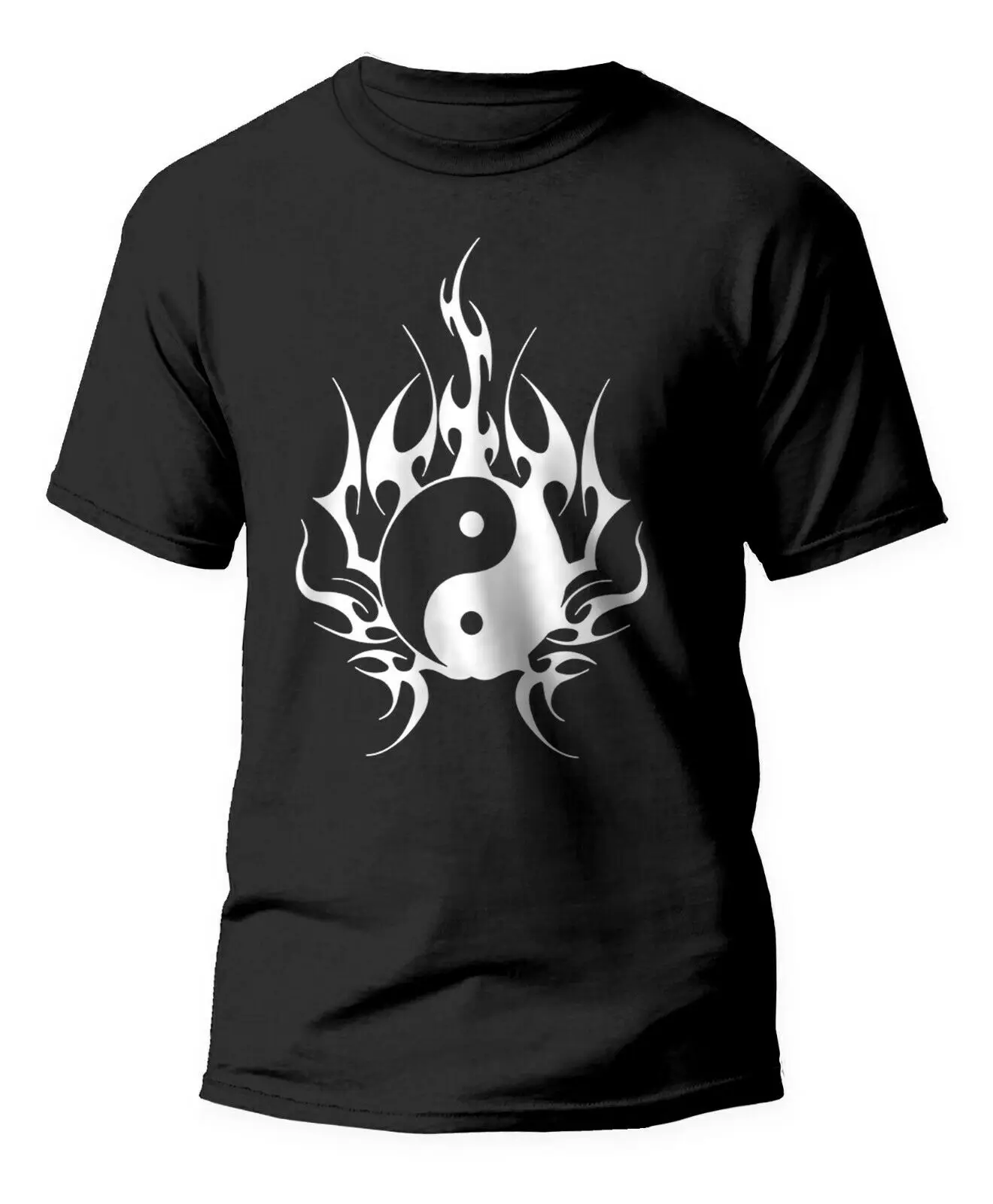 

New Men's YING YANG Tribal T-shirt Birthday Xmas Gift Gym Top Tee
