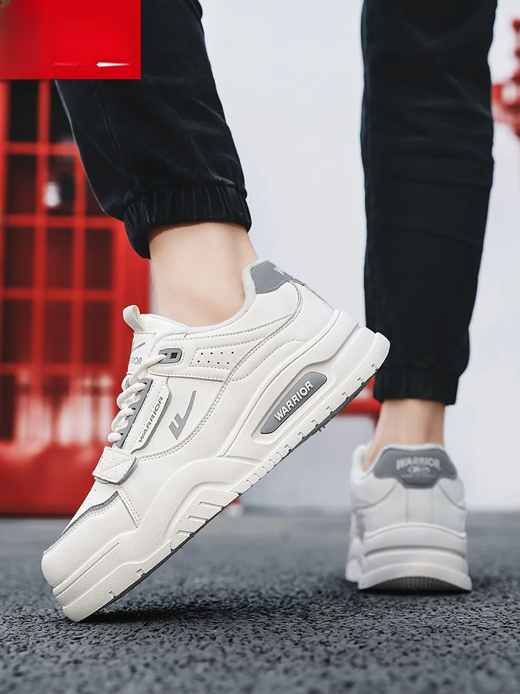 Мужская обувь Warrior белые туфли новинка зимы 2024 кроссовки на платформе мужские