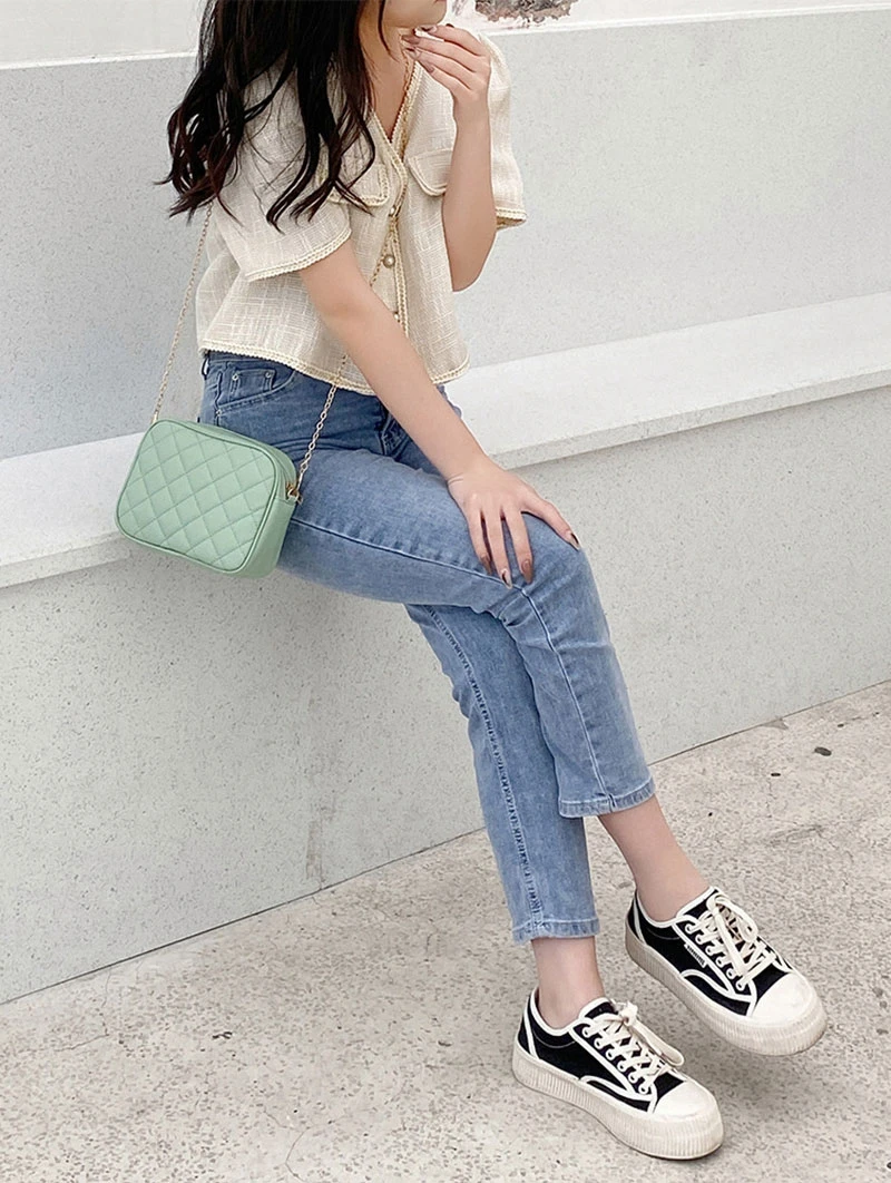 Trend Chain Shoulder Bag Girls Mobile Phone Bags Casual Ladies Coin Purse Street Handbags Crossbody Bag