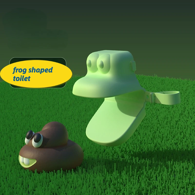 

New Creative Frog Shape Toilet Pickup Portable Dog Feces Toilet Pickup With Garbage Bag Pet Toilet