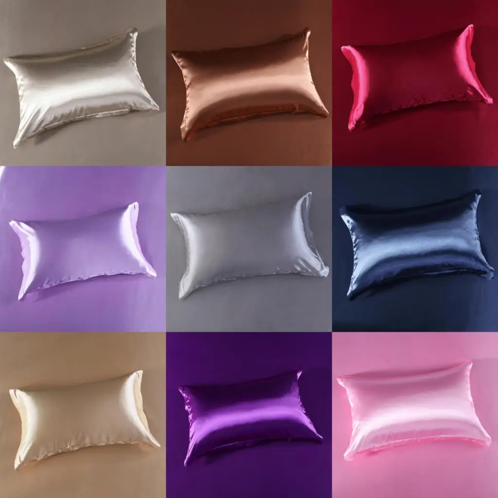 

1PC/2PCs Mulberry Silk Pillowcase 48X74CM Solid 100% Natural Healthy Silk Bedding Pillows Case Comfortable Bedding Sets Pillows