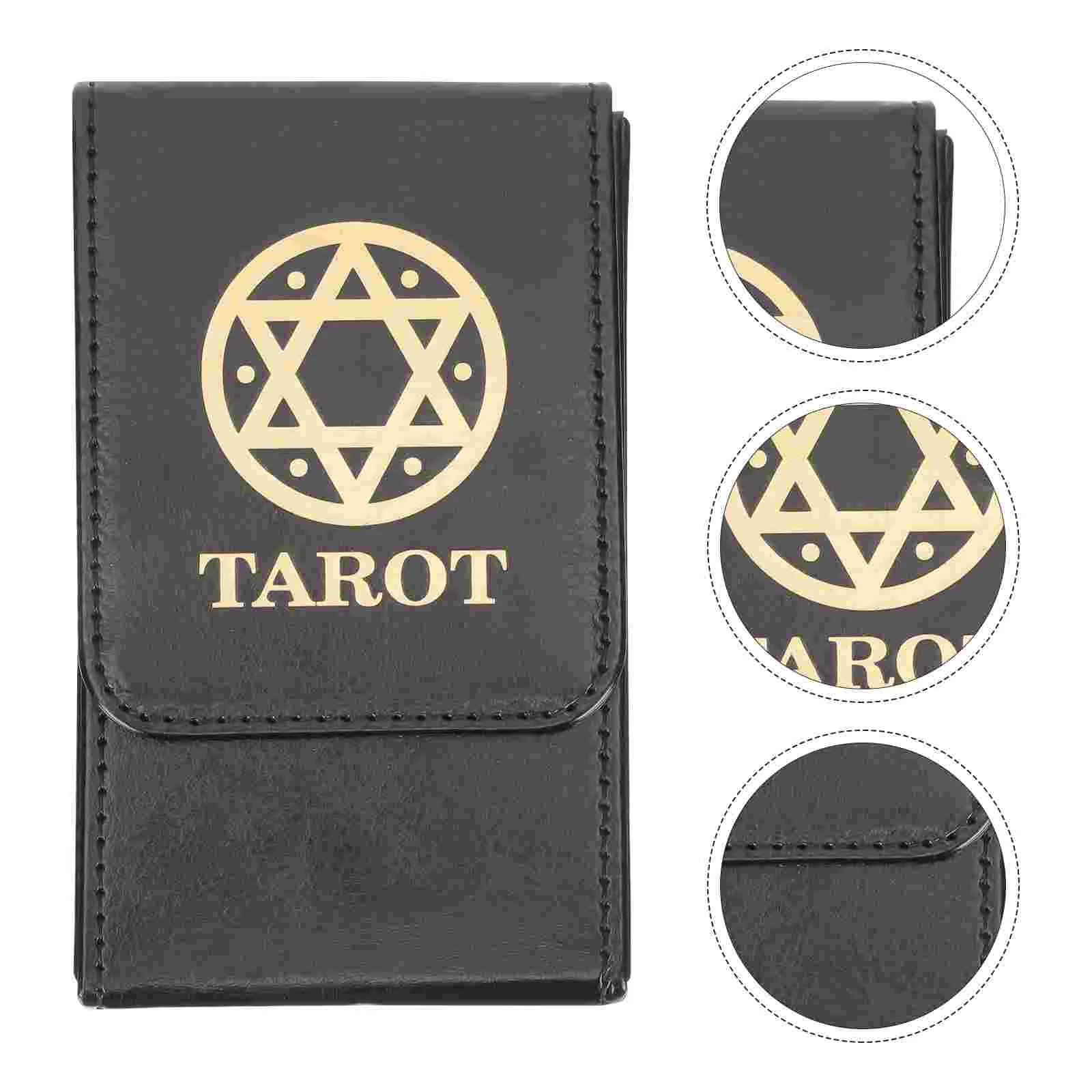 

Коробка для хранения тароткейса, держатель, органайзер, товары для Wiccan, oracletoolsконтейнер из ПУ кожи для игры, коллекция покерных чехлов, дорож...