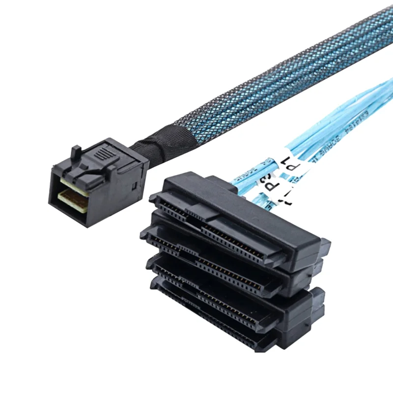 Mini SAS HD 12G SFF8643 to 4 29 Pin SFF8482 кабельные разъемы с 15-контактным SATA контроллером блока