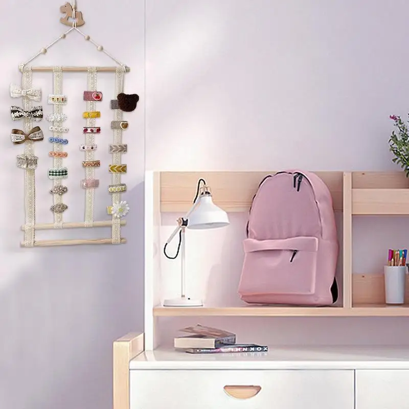 

Hair Clip Organizer For Girls Wooden Cloud Baby Hair Clips Holder Princess Girls Hairpin Hairband Storage Pendant Jewelry