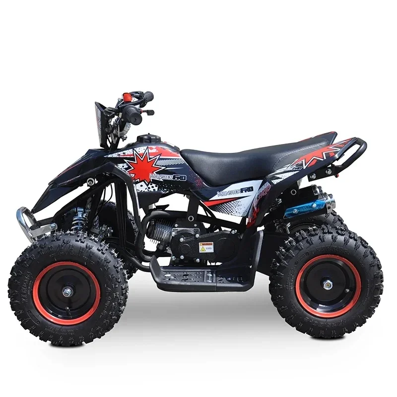 Фото ATV 49Cc 2WD Quad Bike с воздушным охлаждением и 2-тактным 4-колесным внедорожным багги с цепным приводом, автоматический электрический запуск для детей №2