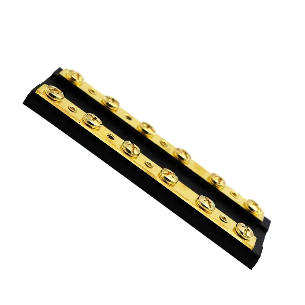 

Marine BusBar - Dual Brass Bus -Point Power Distribution #8 Terminal Screws